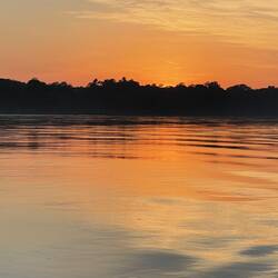 Early start upriver on a warm day