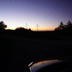 Sonnenuntergang schon auf der slowenischen Seite