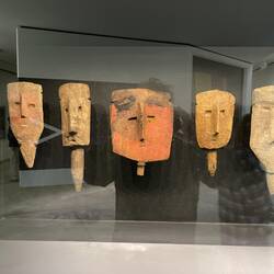 Funeral masks found at the site