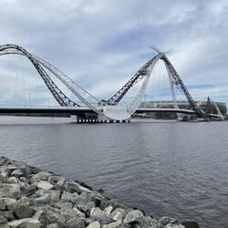 Matagarup pedestrian bridge at Optus Stadium