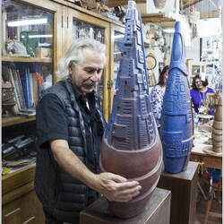 His latest sculptures