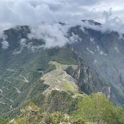 Bus road, Machu Picchu, river below