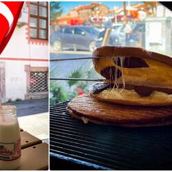 Ayvalık tostu ... a tasty cheese and sucuk panini — Ayvalık, Balıkesir.