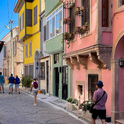 Another colorful streetscape — Ayvalık, Balıkesir.