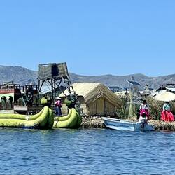 We got to ride in a traditional reed boat