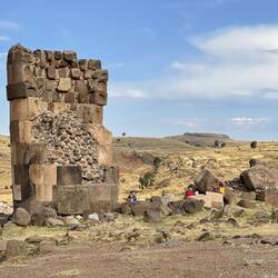 View of the construction of the tomb