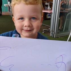 Jasper with his picture