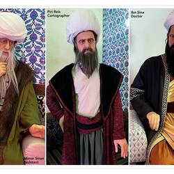 Men of Note ... an architect; a cartographer; and a doctor — Sazova Park, Eskişehir.