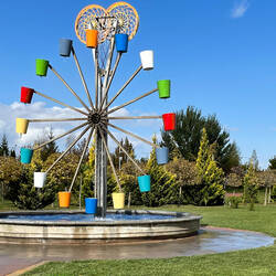 An interesting and colorful fountain — Sazova Park, Eskişehir.