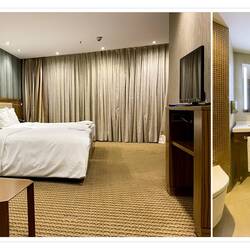 A clean, spacious room @ the Hampton by Hilton — Gaziantep, Turkey.