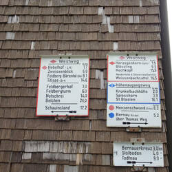 Beschilderung am Leistungszentrum Herzogenhorn