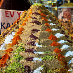 Homemade za'atar for breakfast ... a blend of herbs and spices — Gaziantep, Turkey.