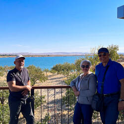 The Euphrates River from the visitor center at Zeugma ... the city of Antiquity — Gaziantep.
