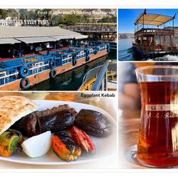 Lunch in Halfeti, Turkey.