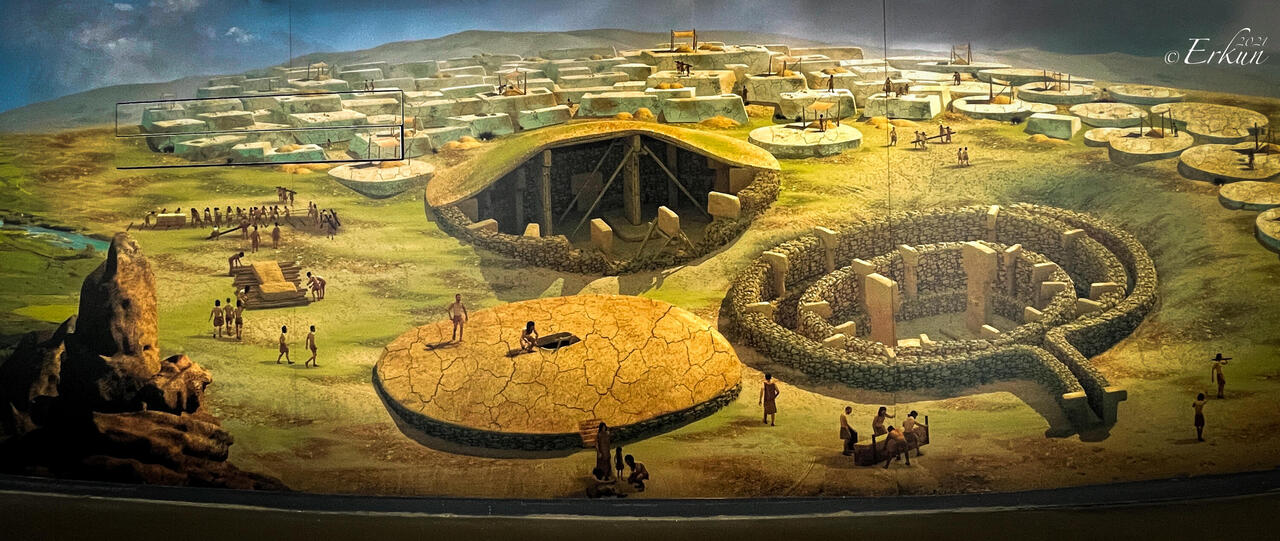 Artist's rendition of the site some 12,000 years ago — Göbeklitepe ... Şanlıurfa
