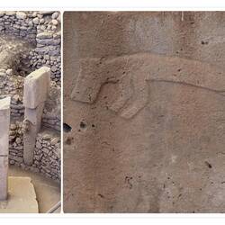 One of the decorated megaliths — Göbeklitepe ... Şanlıurfa, Turkey.