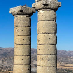 Doric columns at the KarakuşTumulus — Kâhta, Adıyaman.