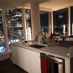 Corner view - Vessel to the left; Hudson river to the right