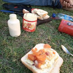 We lucky once, the water buffalo and Rinos spared us and our dinner at Laaste Kamp wasn't the last. So I gave 