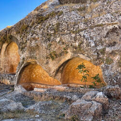 Niche tombs at the necropolis of Perrhe — Adıyaman, Turkey.