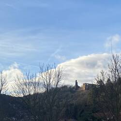 Blick auf die Klosterruine Limburg
