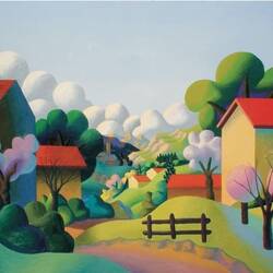 Salvo Mangione, Primavera, 1998, olio su tela