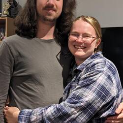 Mel and Nathan on Christmas Day