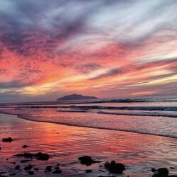 The red afterglow of the third sunset