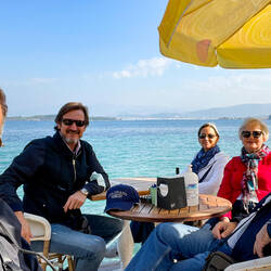A café on the Urla waterfront ... perfect for a beverage-break — Urla, İzmir.