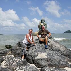 Golden Mermaid Statue