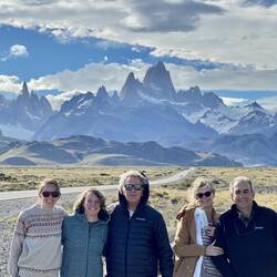 Fitz Roy range behind us