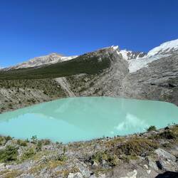 Huemul Glacier and its lake