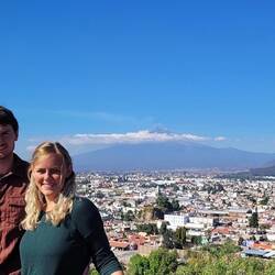 Im Hintergrund der Popocatépetl 🌋