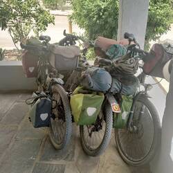 Our bicycle's at the Coffee Place ...