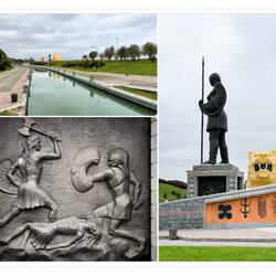 From around the park with its commemorative statue to the Amazon Tribe — Samsun, Turkey.