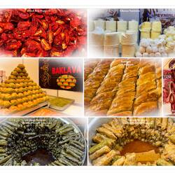 A small selection of food stuff available for purchase @ the Hatay Culture Festival in Bostanlı.