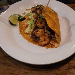 Burrito mit Shrimps