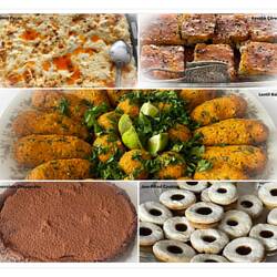 Savory and sweet treats for our afternoon tea — Güzelyalı ... İzmir, Turkey.