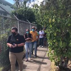 The long line of voters