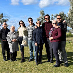 Family photo op before we settle down to our meal — Urla ... İzmir, Turkey.
