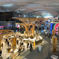 View of the international terminal from the THY BizClass Lounge @ IST — Turkey.