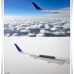 From blue skies over Houston to whiteout conditions as we approach DEN — Colorado.