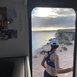 Out the door ofthe Van