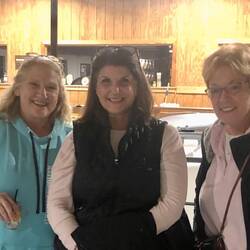 A distillery tour. This is Lous wife Maria in the middle.