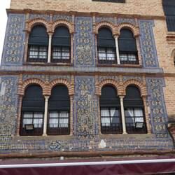Mecieval builing on the Plaza Major