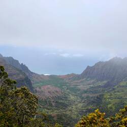 Napali Coast Lookout Wanderung (meist ist die Sicht vernebelt wir hatten riesen Glück😍)
