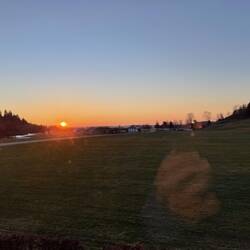 herrlicher Sonnenuntergang vom Hotelzimmer in Jörger