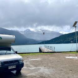 Unser Stellplatz am Lago Caro