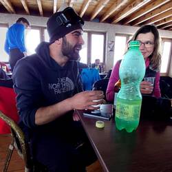 Tschascha in Wasserflasche