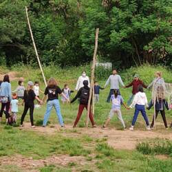 Kreis in der Gastschule Flor de Montaña